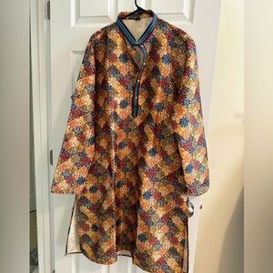Kurta with bottom chudidar, brand new, multiple colors with golden, wore it once
